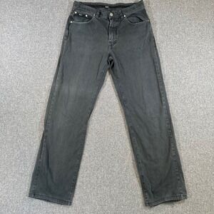 Hugo Boss Mens Black Straight Leg Jeans Cotton Denim Pants 33x36 Vtg Y2K